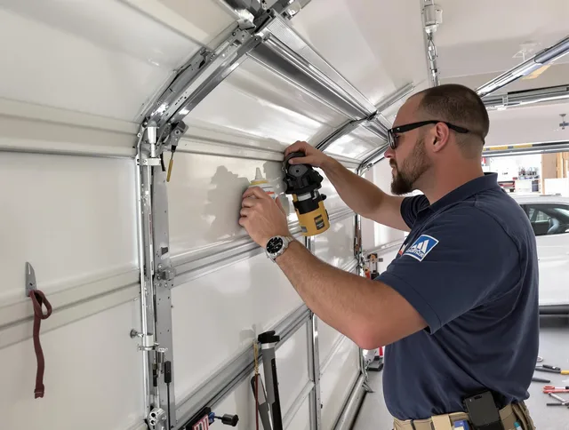 Paramount Garage Door Repair technician quieting a noisy garage door in Paramount