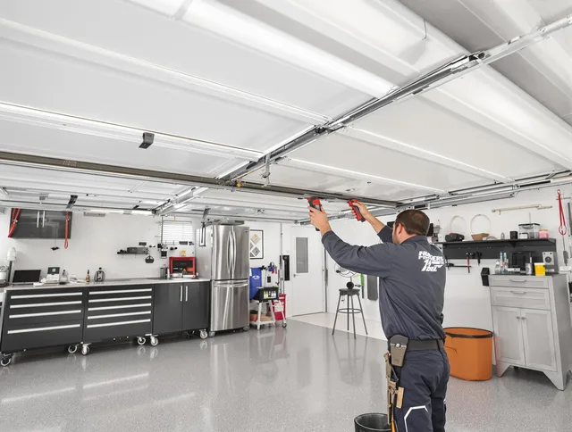 Overhead garage door repair service by Paramount Garage Door Repair in Paramount
