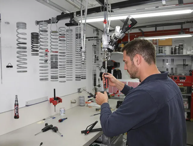 Paramount Garage Door Repair safety certified technician performing precision spring replacement in Paramount